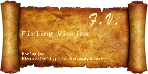 Firling Viorika névjegykártya
